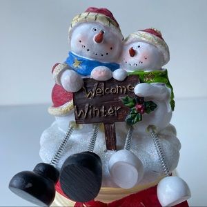 East West Snowmen Candle